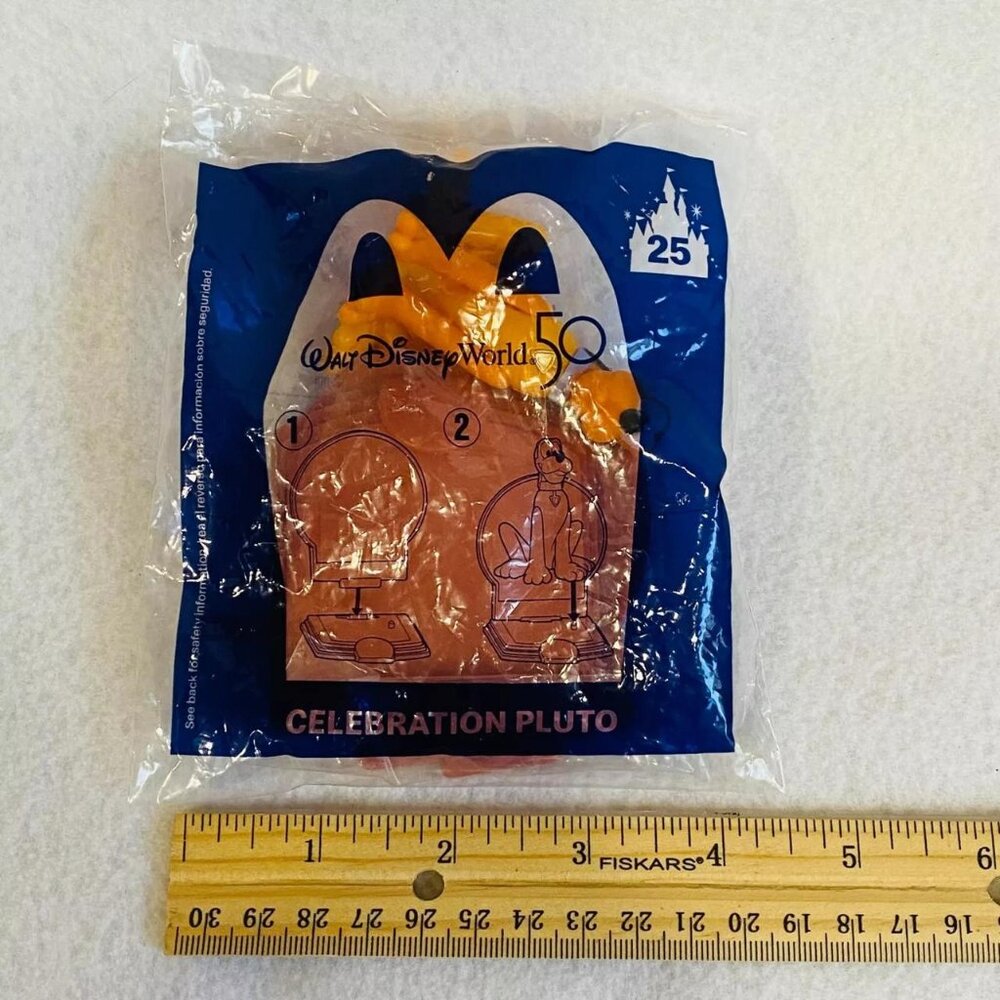 Disney World 50th Anniversary #25 Celebration Pluto McDonald's Toy NEW